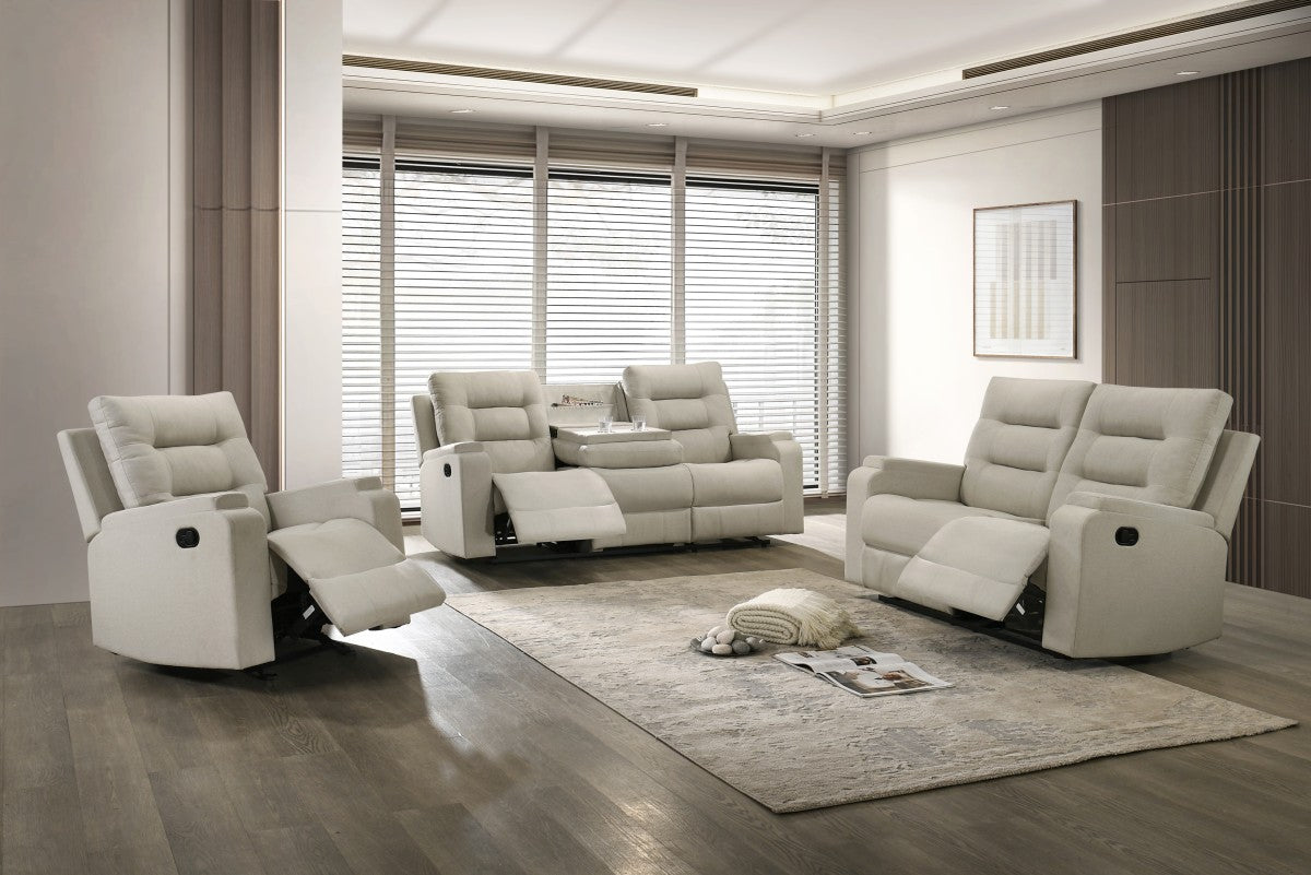 Hudson Recliner Sofa (Beige)