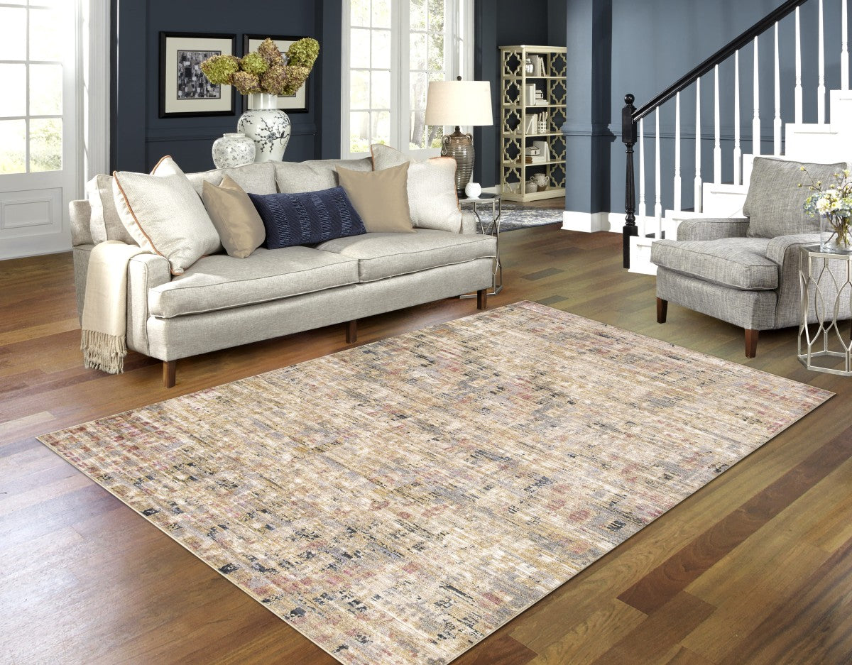 Magnolia 5 x 8 Area Rug (Tan/Brown/Rust)