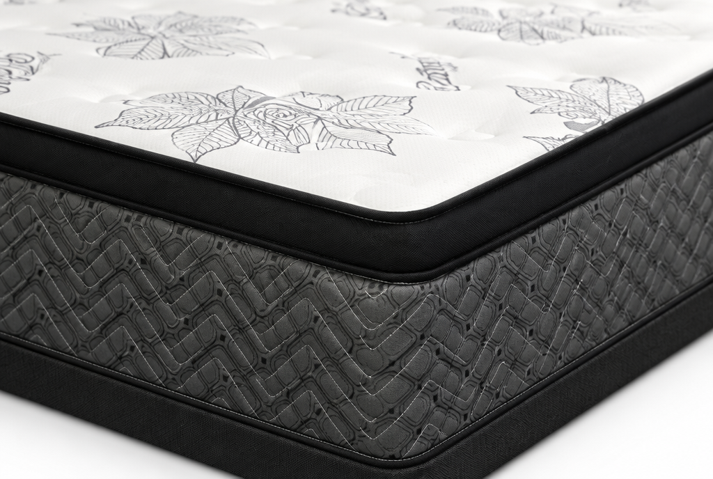 Sleep In Velvet Rose Euro Top Mattress - corner detail