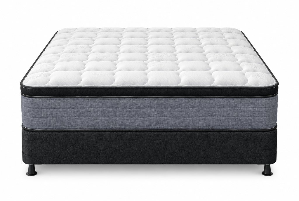 Dreamtime Dream Classic Euro Top Pocket Coil Mattress (Bed in a Box) - foot end view
