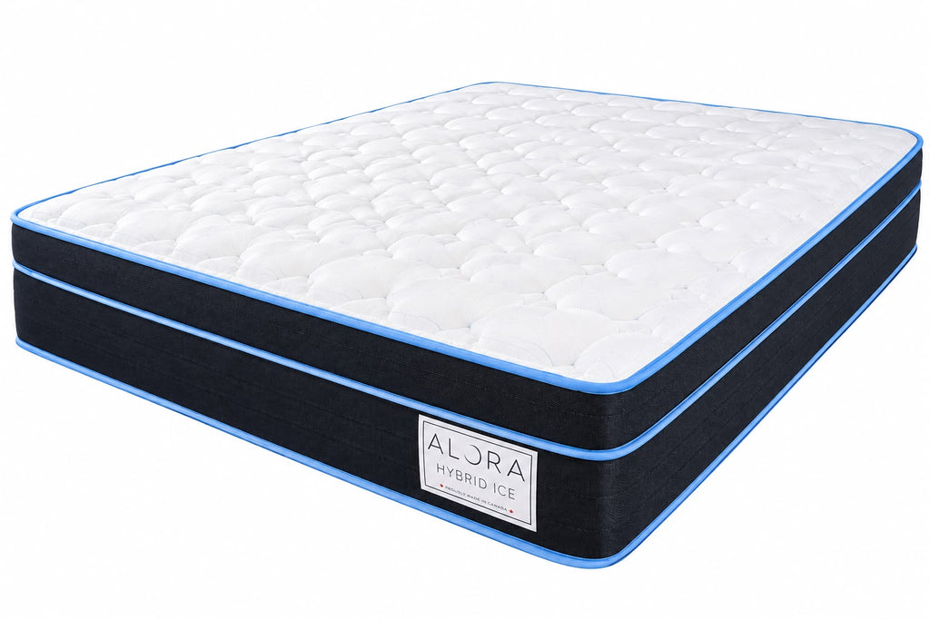 Alora Hybrid Ice Mattress with blue trim