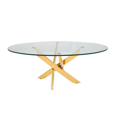 Genesis Gold Oval Coffee Table