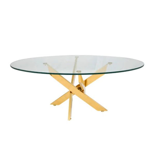 Genesis Gold Oval Coffee Table