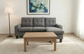 Live Oak 1867A Linen Sectional Sofa - Grey