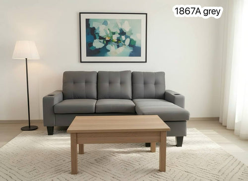 Live Oak 1867A Linen Sectional Sofa