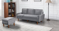 Live Oak 2213 Reversible Velvet Sectional Sofa - Grey