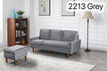 Live Oak 2213 Reversible Velvet Sectional Sofa - Grey
