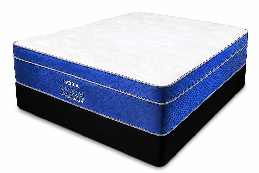 Nora Hybrid Mattress - main view, royal blue sides