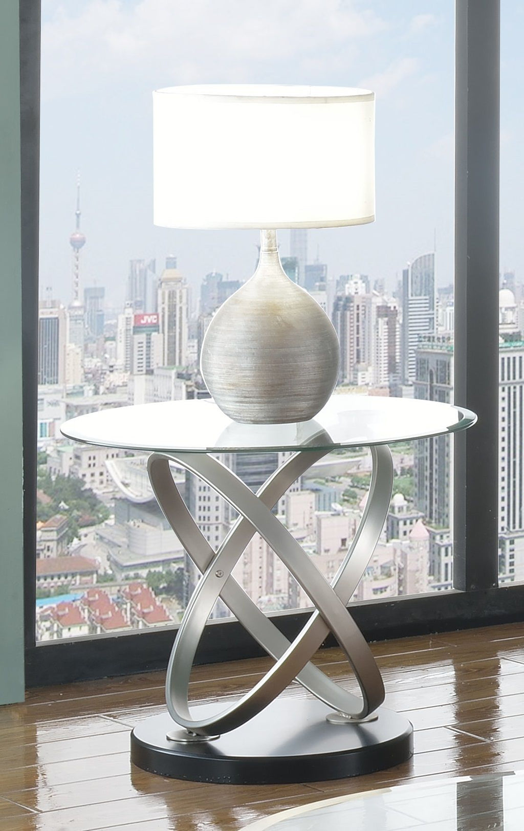End Table (Silver/Black)